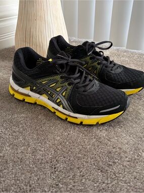 Asics Men's excel33 Athletic Running Shoes - Black and Yellow